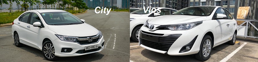 Ngoại thất Honda City 2020 và Toyota Vios 2020