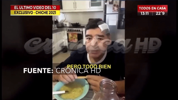 VIDEO: Sốc với hình ảnh chưa từng tiết lộ về Maradona trước khi qua đời