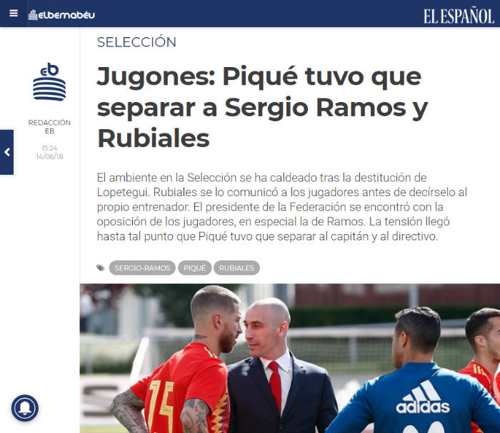 world cup, ramos, chủ tịch lđbđ tbn, đánh nhau, tây ban nha