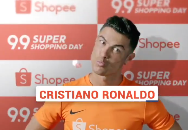 Ronaldo, Cristiano Ronaldo, cr7, quảng cáo Ronaldo, Ronaldo quảng cáo, shopee