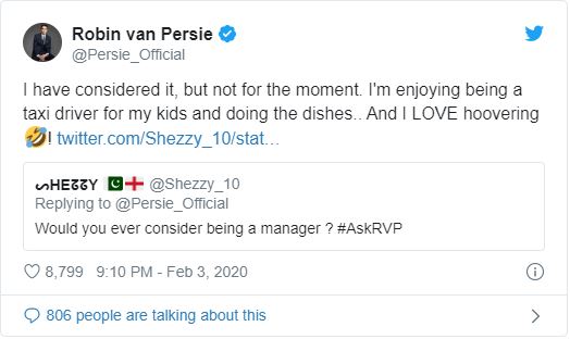 Robin van Persie, Manchester United, Arsenal, Ngoại hạng Anh, van persie làm hlv