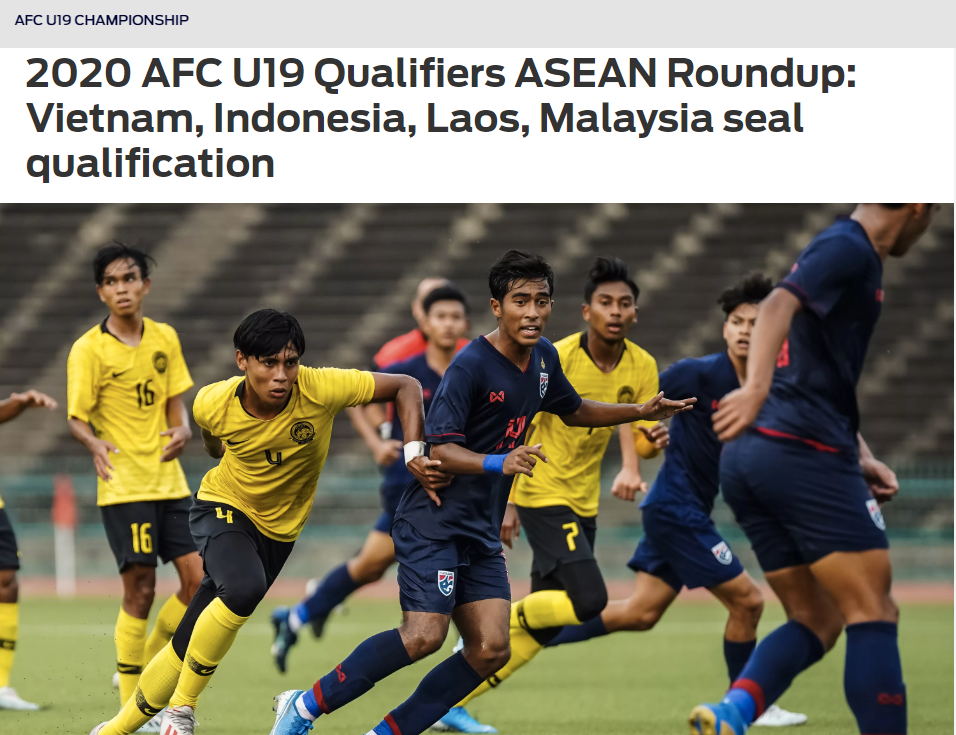 Vòng loại U19 châu Á, U19 Việt Nam, U19 Malaysia, U19 Lào, Fox Sports Asia, Báo châu Á,
