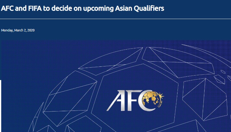 AFC xin hoãn vòng loại World Cup 2022