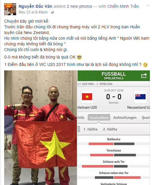 Nguyễn Đắc Văn, New Zealand, Trọng Đại, U20 Việt Nam, U20 World Cup, ĐTQG Việt Nam