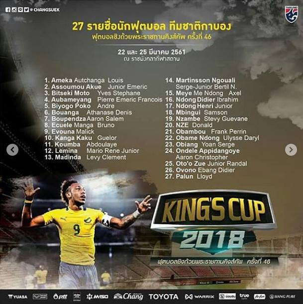 Thái Lan, King Cup 2018