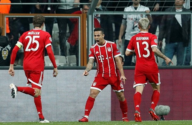 Kết quả Besiktas vs Bayern Munich, Besiktas vs Bayern Munich, xem Besiktas vs Bayern Munich, tỷ số Besiktas vs Bayern Munich kết quả Champions League